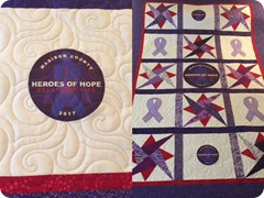 Pieced and quilted by Quilting Matilda-Madison Co Relay for Life raffle quilt
