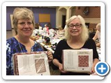 Linda and Connie's prizes at the Christine Stainbrook workshop 2017