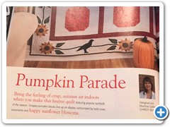 Pumpkin Parade, designed, pieced and quilted by Christy Bowman, McCall's Quilting Magazine.