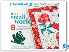 Strawberry Swirl table runner designed by Natalie Crabtree.  Made the cover of the 2019 Spring edition of Easy Quilts.